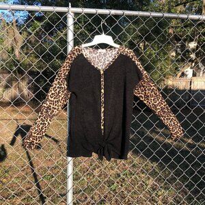 First Love Black Leopard Print